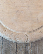 Antique Hand-Carved Wooden Breadboard "Spare Not"