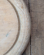 Antique Hand-Carved Wooden Breadboard "Spare Not"