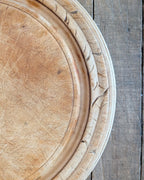 Antique Carved Treen Breadboard Floral Border