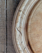 Antique Carved Treen Breadboard Floral Border