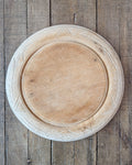 Antique Hand-Carved Wooden Breadboard Wheat & Triangle