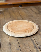 Antique Hand-Carved Wooden Breadboard Wheat & Triangle