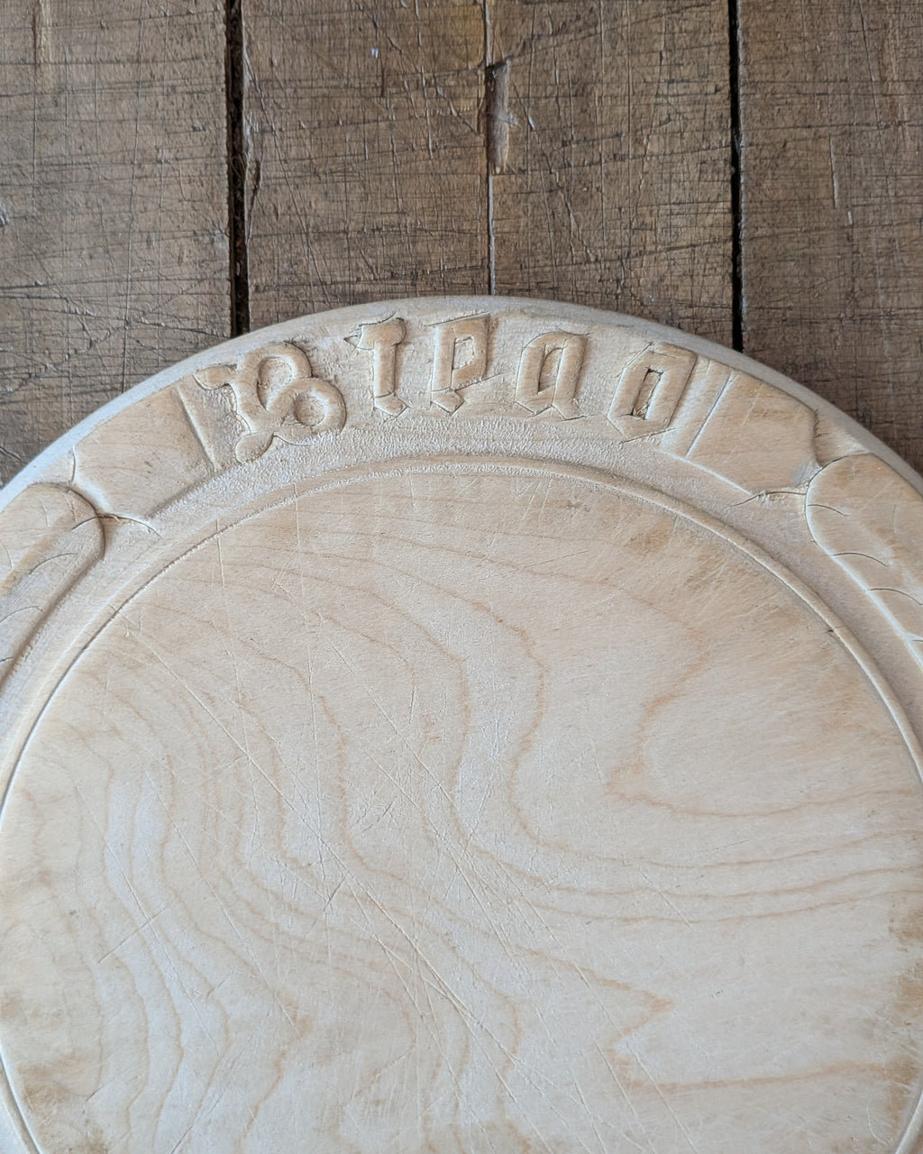 Antique Carved Wooden Breadboard "Bread"