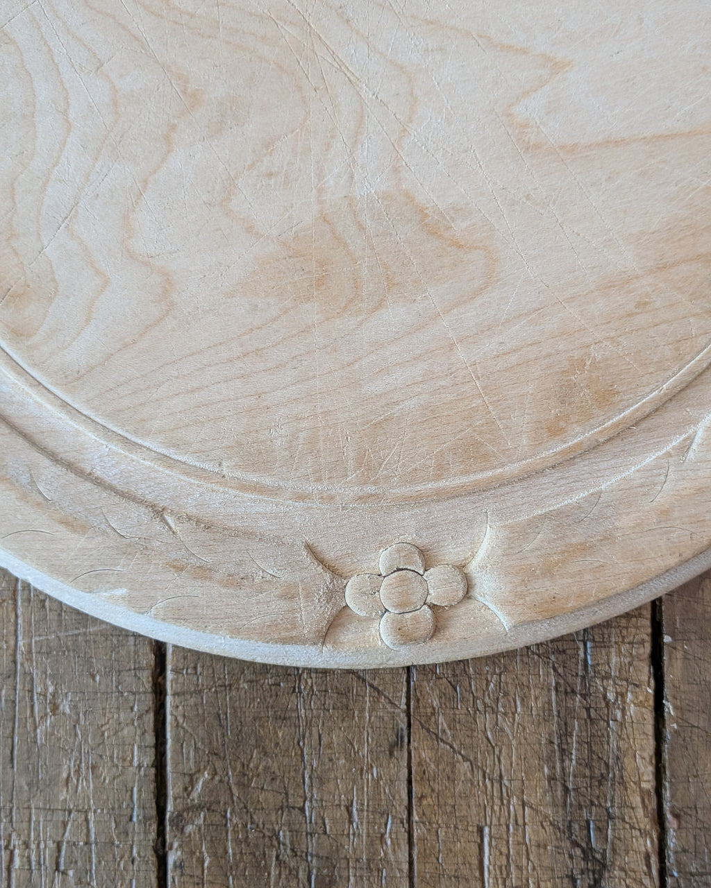 Antique Carved Wooden Breadboard "Bread"
