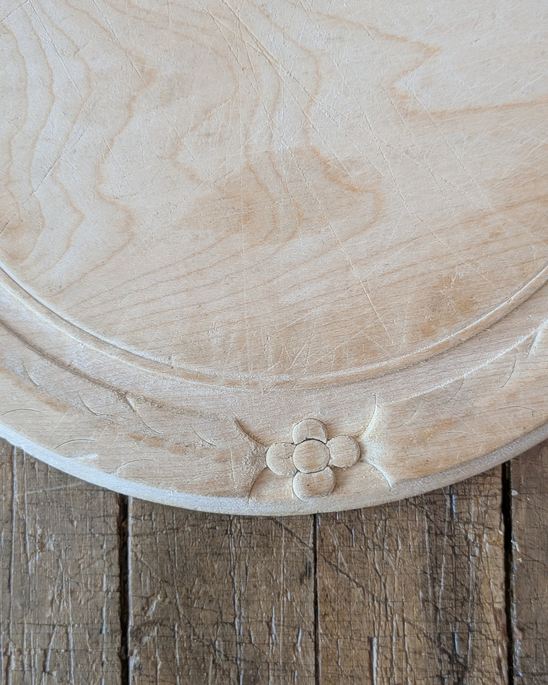 Antique Carved Wooden Breadboard "Bread"