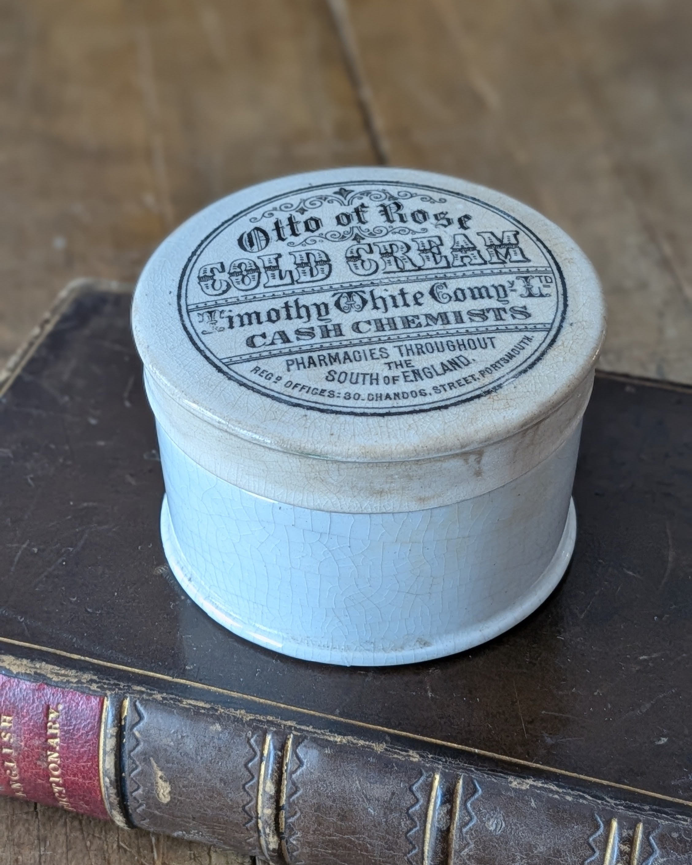 Otto of Rose Cold Cream Lidded Pot
