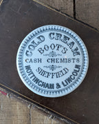 Boot's Cash Chemists Sheffield, Nottingham, & Lincoln Cold Cream Lidded Pot