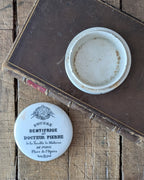 French Poudre Dentrifrice du Docteur Pierre Lidded Pot