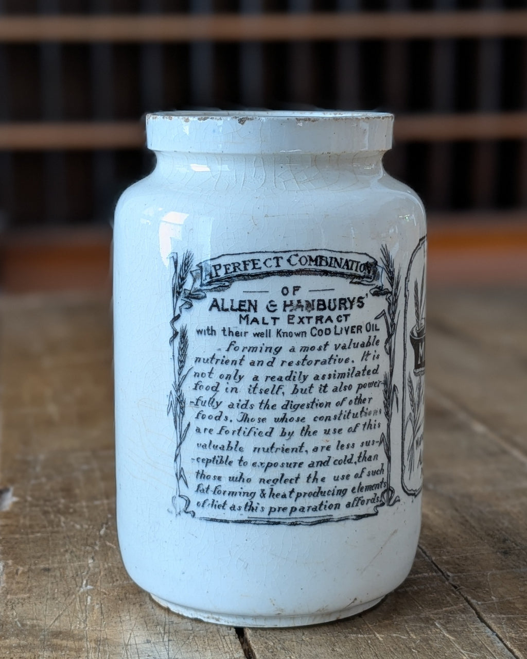 "Bynol" Malt and Oil Jar
