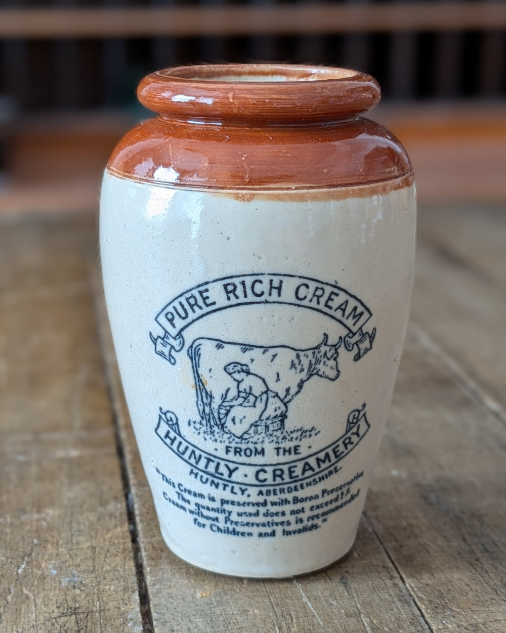 Huntly Creamery Stoneware Cream Pot
