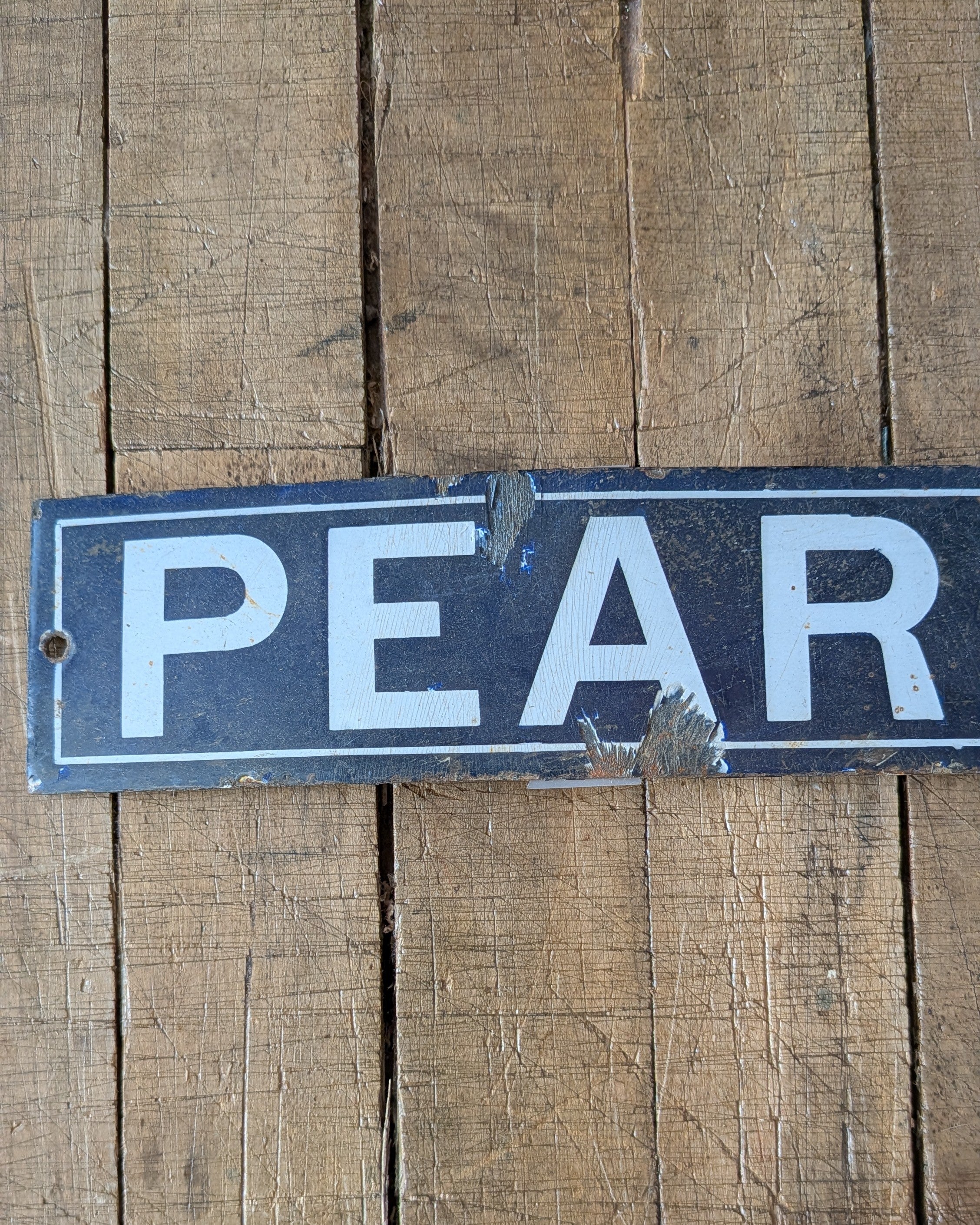 Pears Soap Enamel Bus Seat Advertising Sign