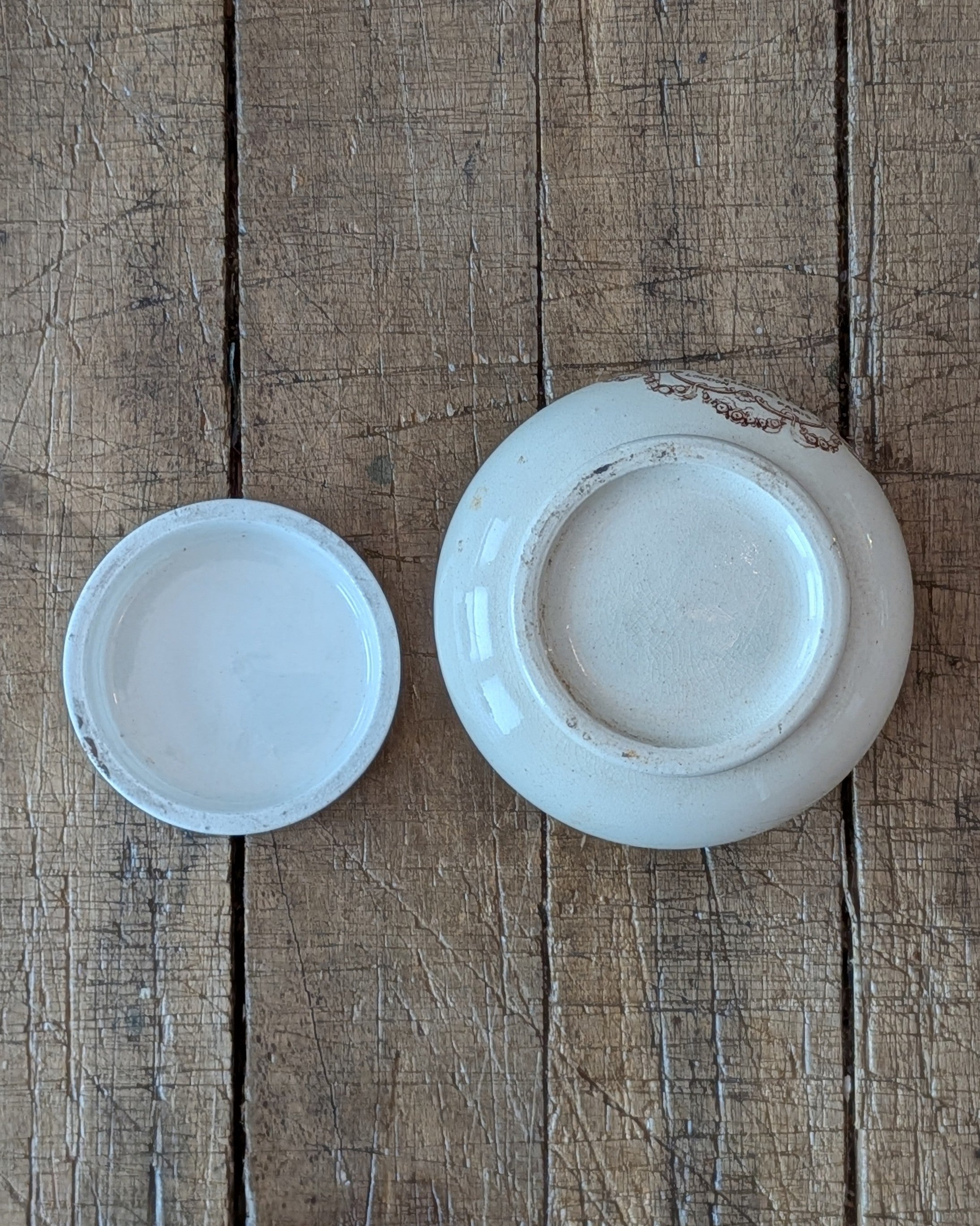 Antique Erasmic Shaving Cream Lidded Pot