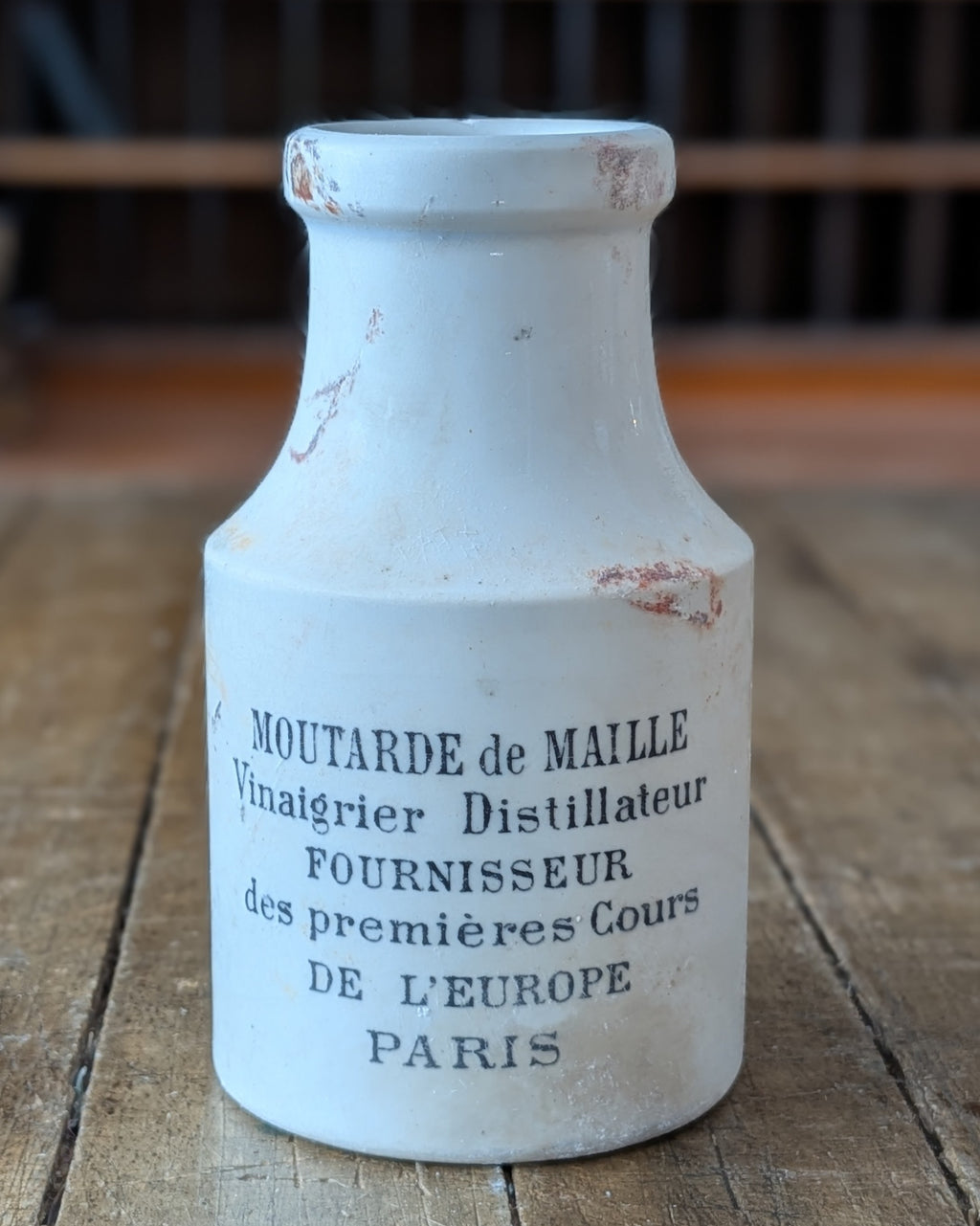 Ironstone French Mustard Advertising Pot