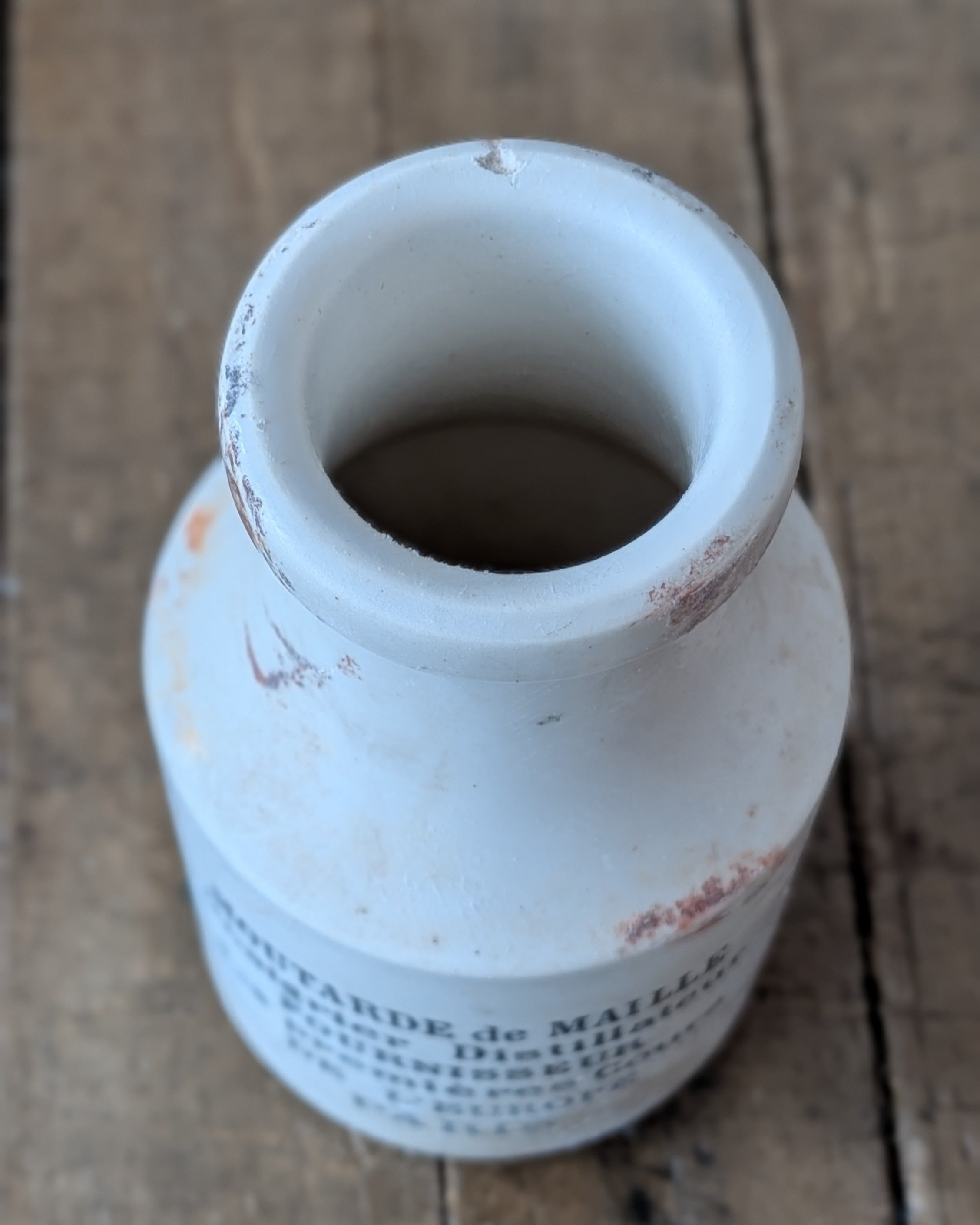Ironstone French Mustard Advertising Pot