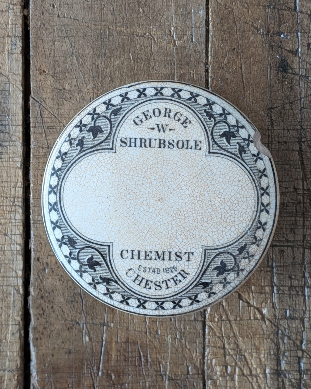 George W Shrubsole Ironstone Lidded Chemist Pot