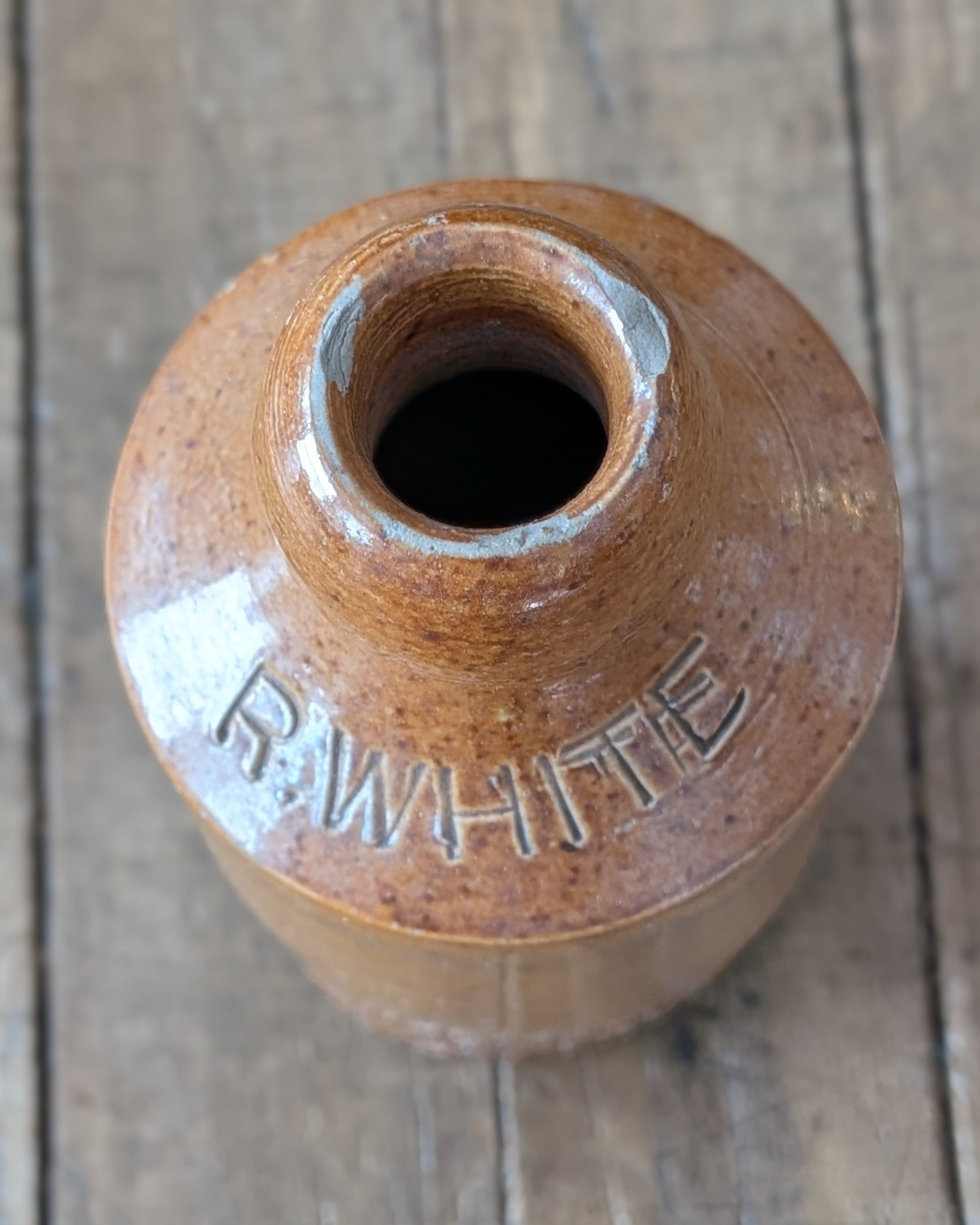 Victorian Salt-Glazed Stoneware Bottle
