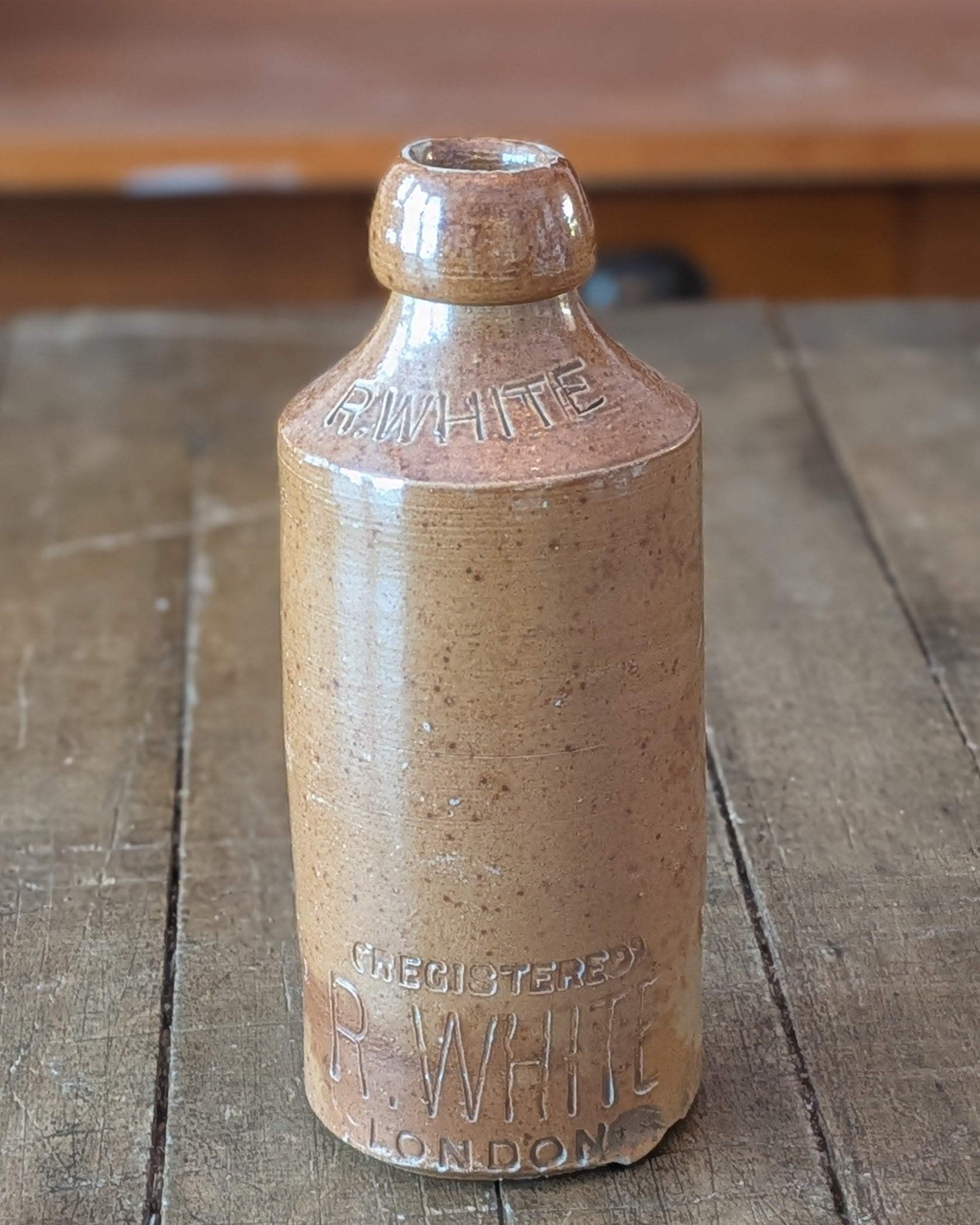 Victorian Salt-Glazed Stoneware Bottle
