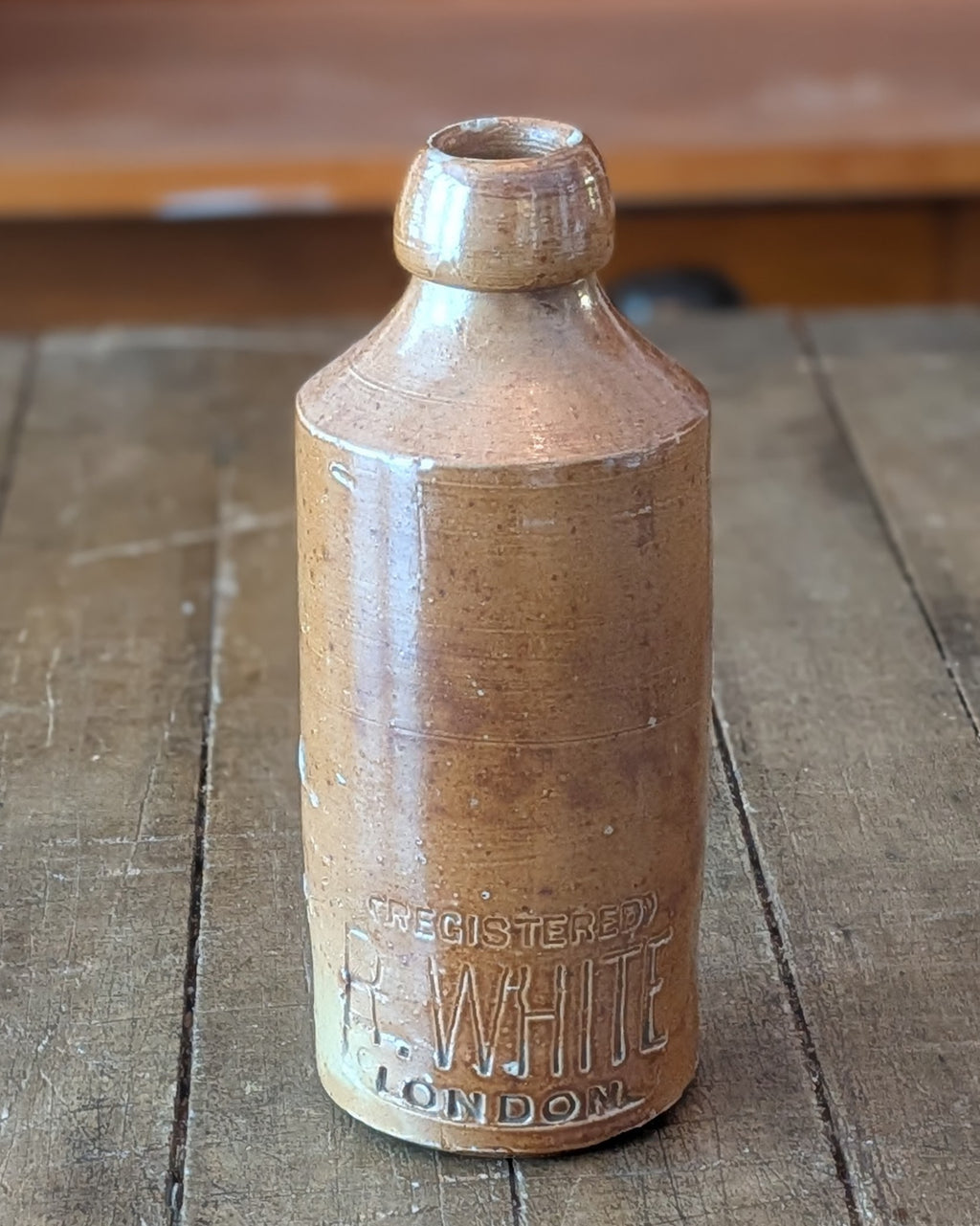 Victorian Salt-Glazed Stoneware Bottle
