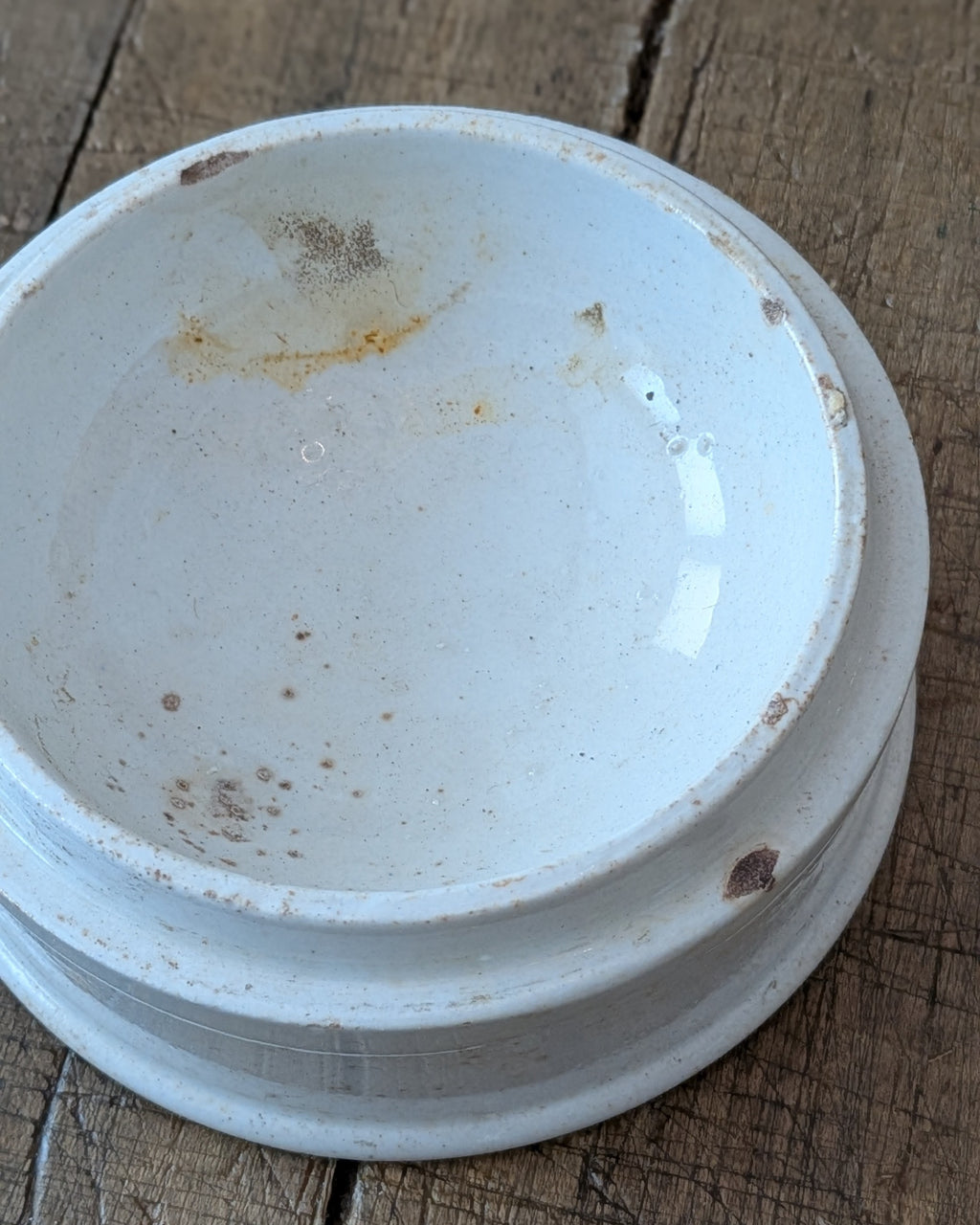 English Prattware Lidded Pot "The Times" c1860-1870