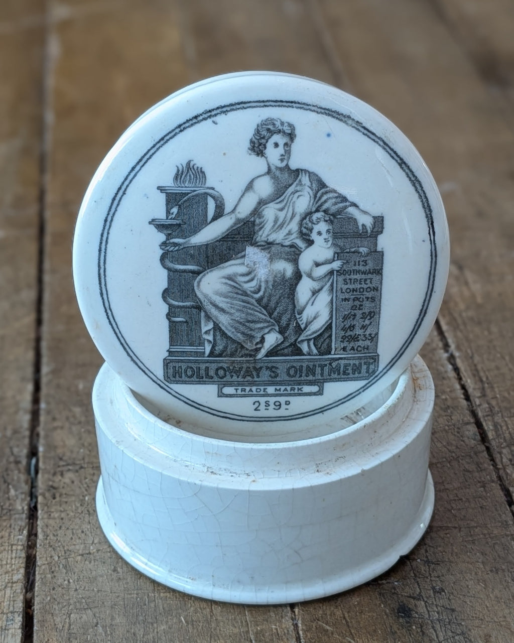 Holloway's Ointment Lidded Pot, c1860-1920