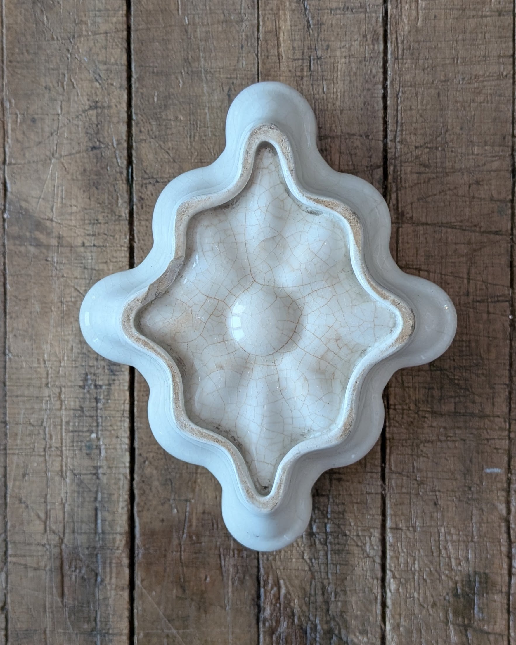 Vintage French or Diamond Shaped Shelley Ironstone Jelly Mold