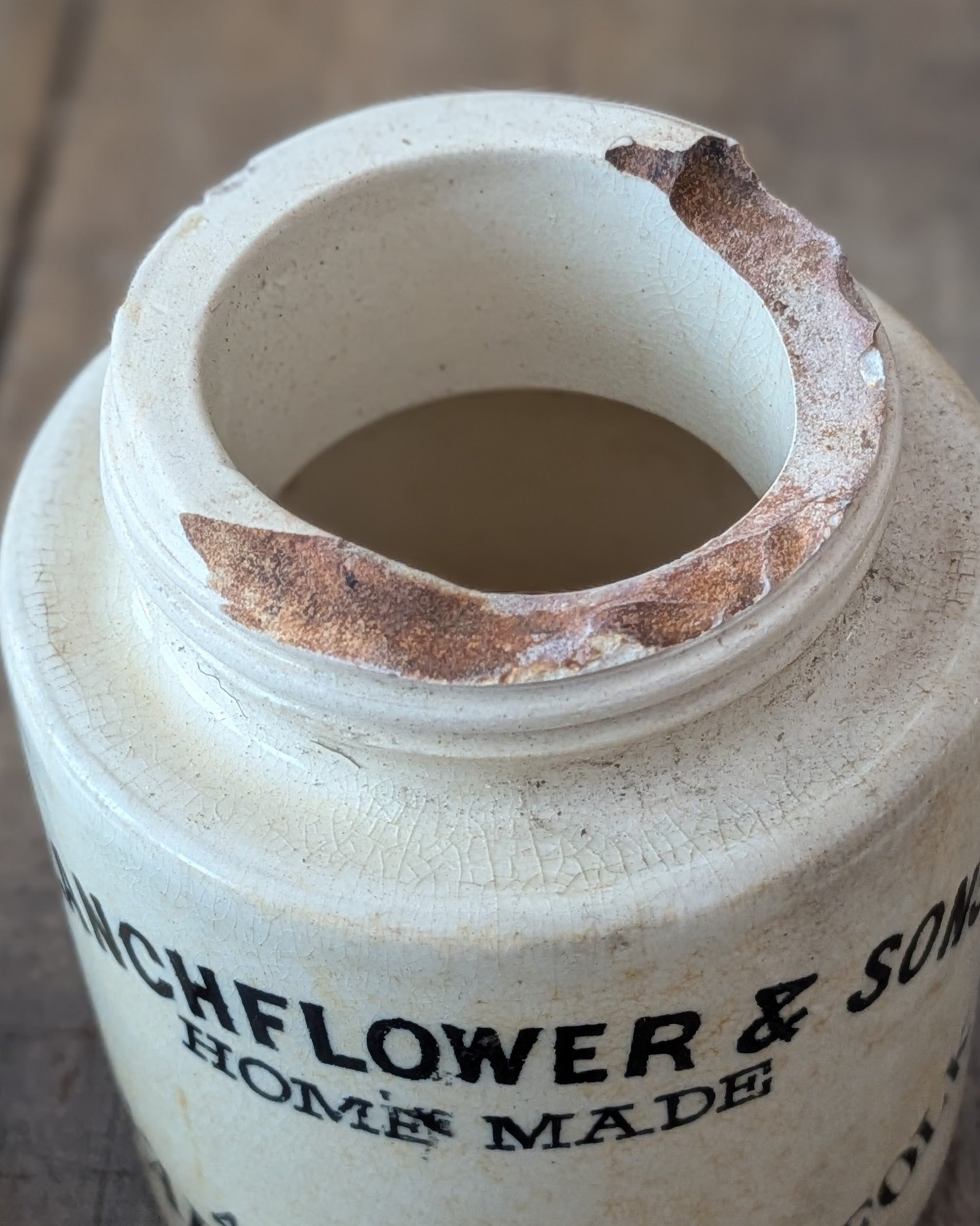 Blanchflower & Sons Home-Made Potted Meat Pot, c1885-1895