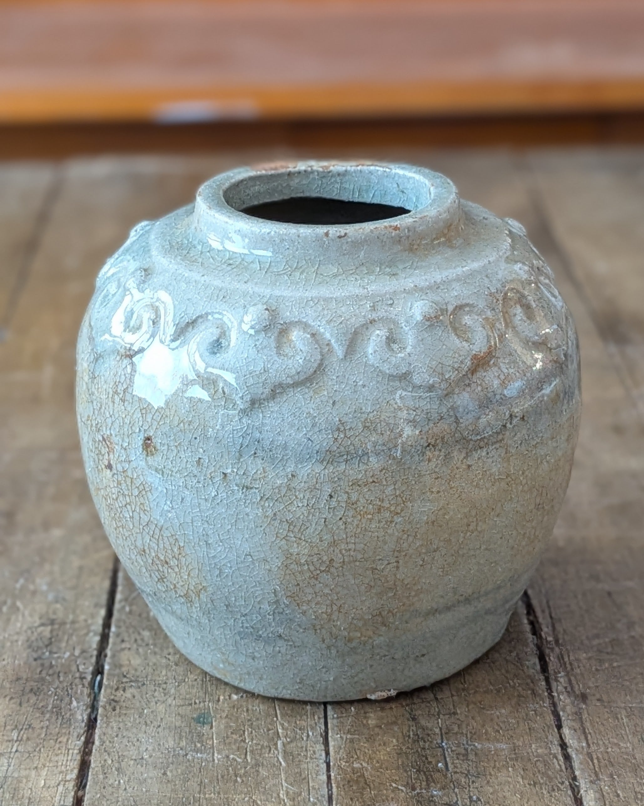Large Antique Stoneware Ginger Jar