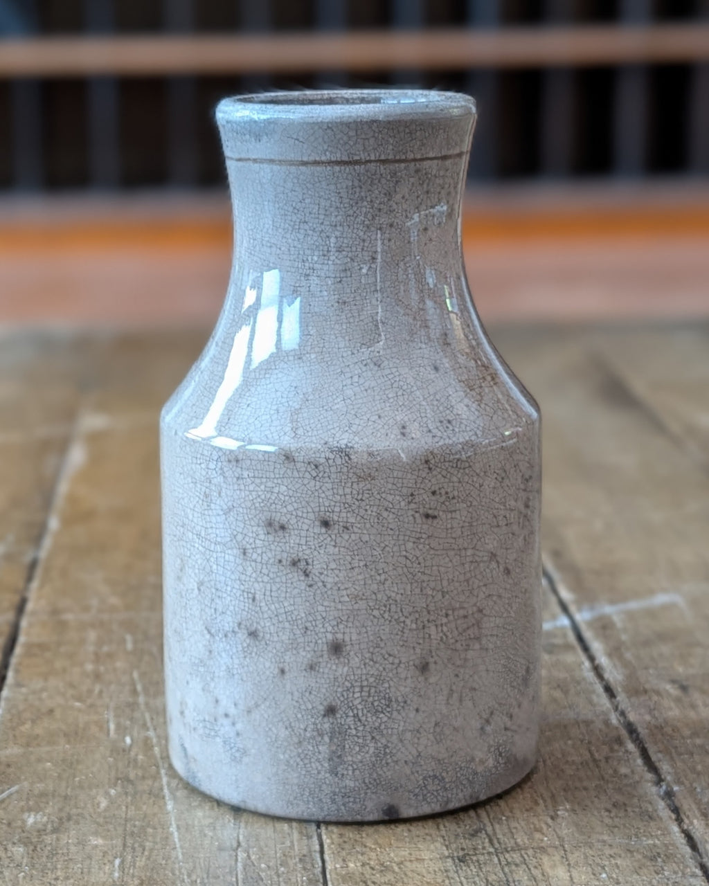Very Stained & Crazed French Mustard Pot