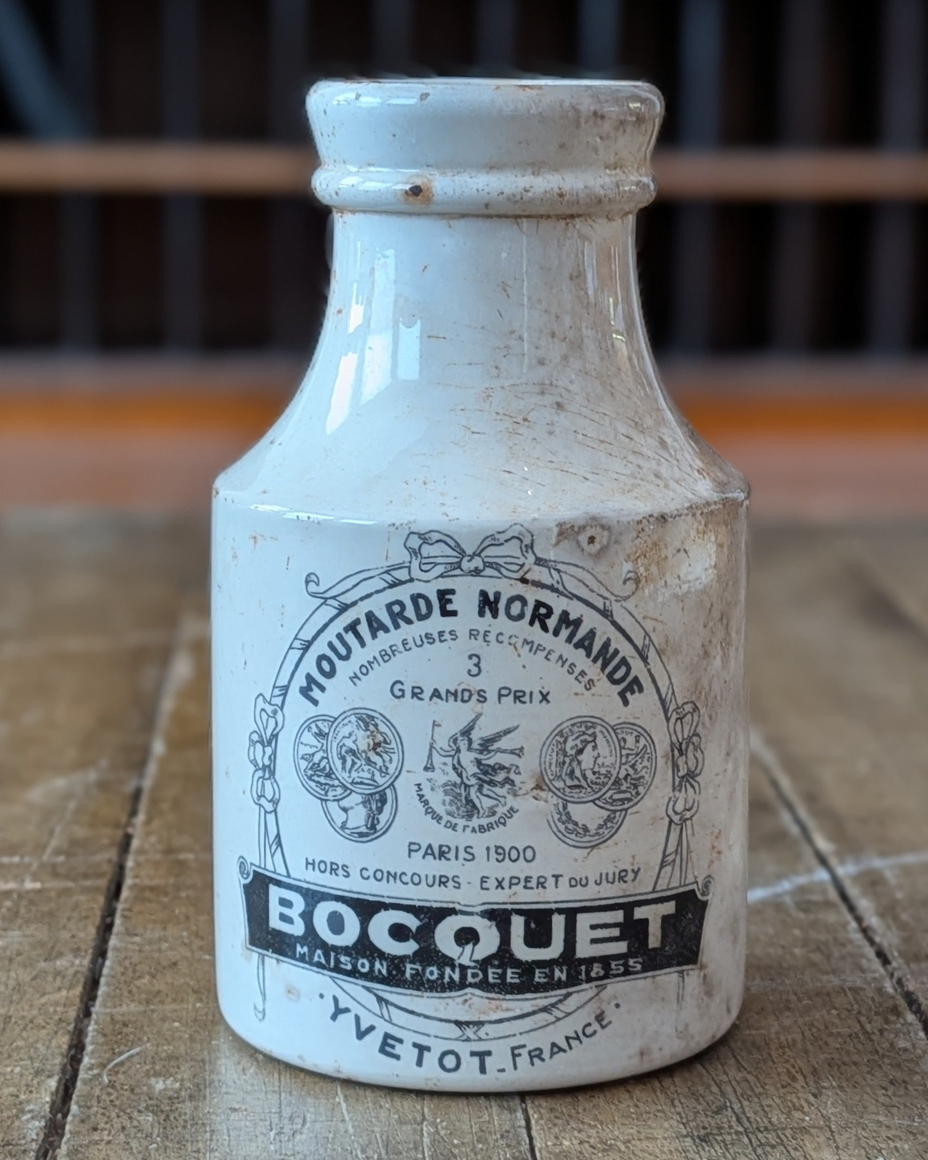 "Bocquet" Mustard Advertising Pot