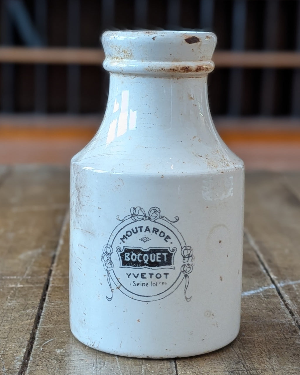"Bocquet" Mustard Advertising Pot