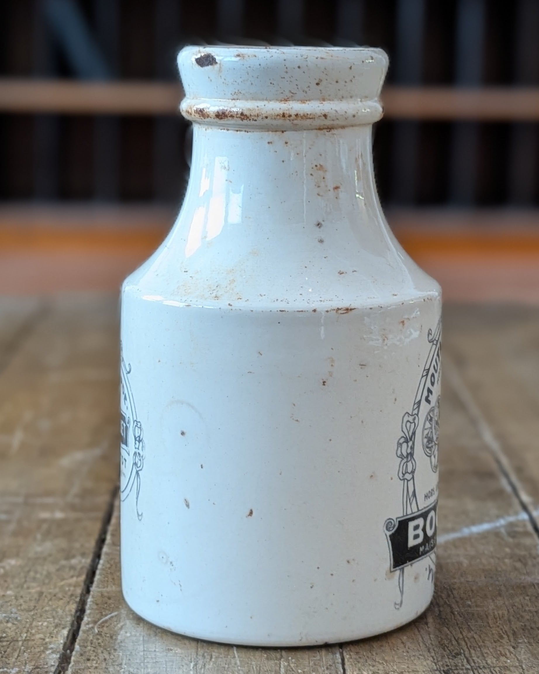 "Bocquet" Mustard Advertising Pot