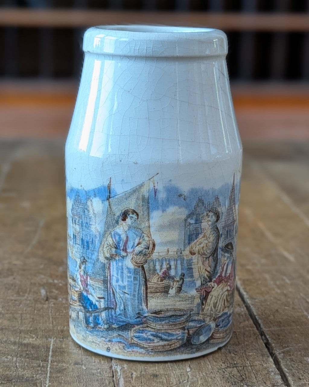 Pratt Ware Cream Pot "Continental Fish Market"