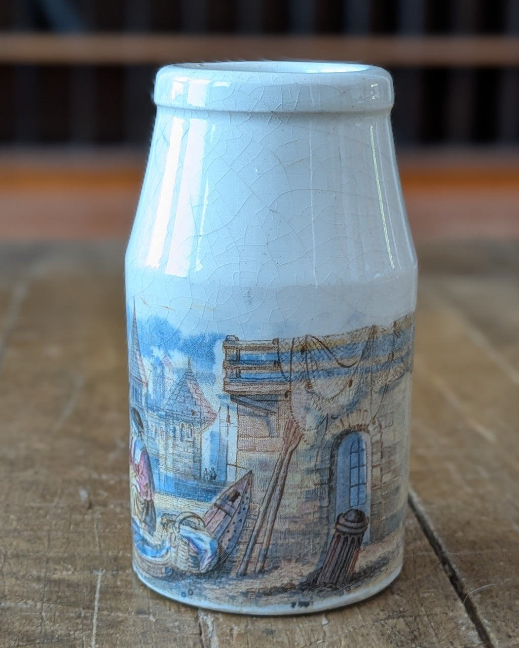 Pratt Ware Cream Pot "Continental Fish Market"