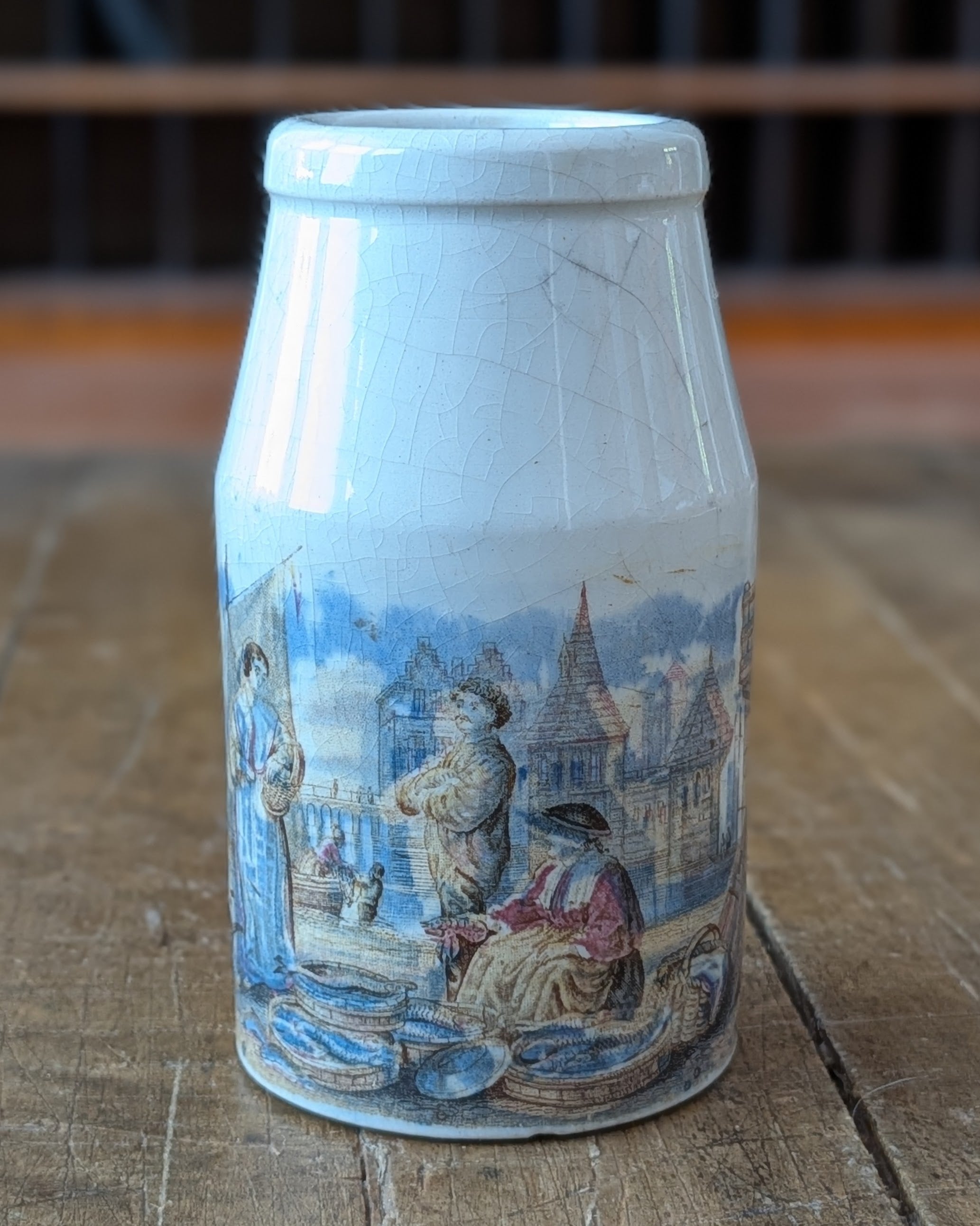Pratt Ware Cream Pot "Continental Fish Market"
