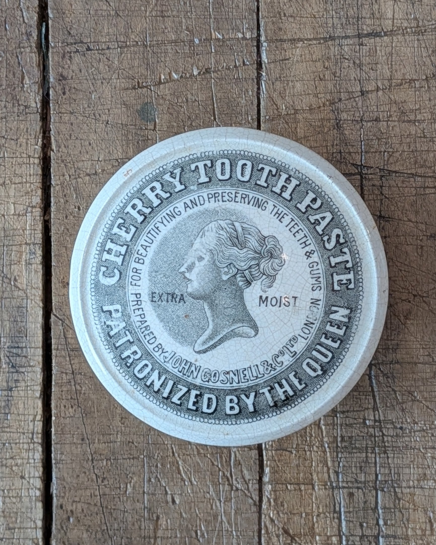 John Gosnell & Co. Lidded Cherry Toothpaste Pot