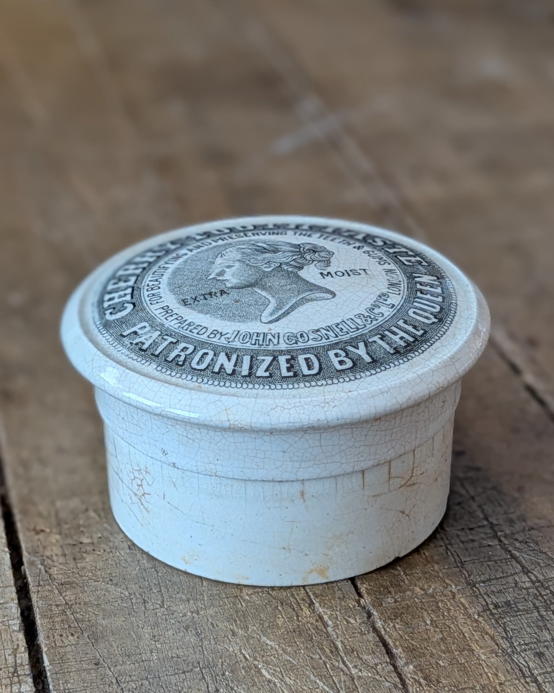 John Gosnell & Co. Lidded Cherry Toothpaste Pot