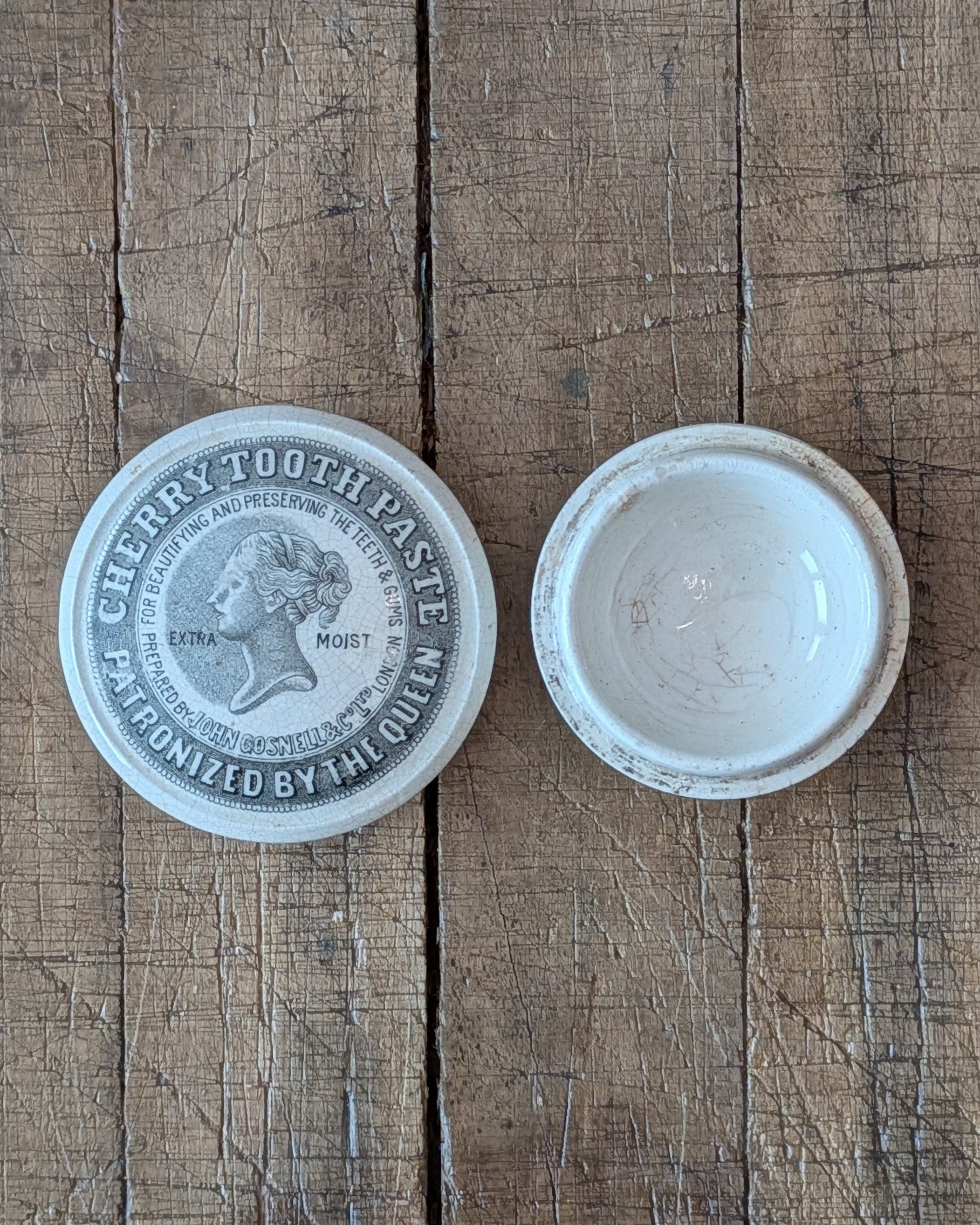 John Gosnell & Co. Lidded Cherry Toothpaste Pot