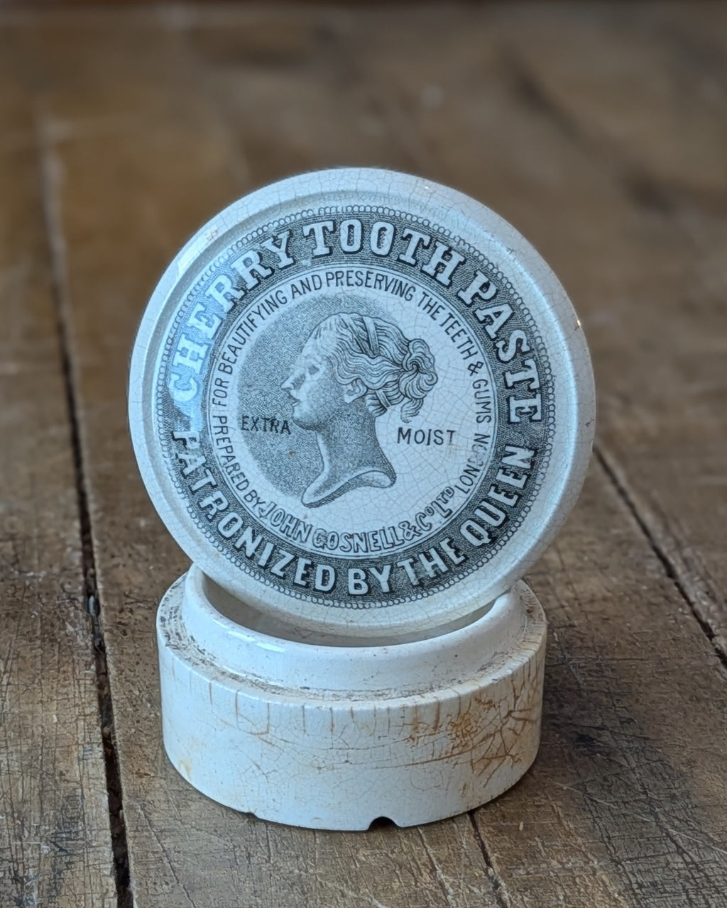 John Gosnell & Co. Lidded Cherry Toothpaste Pot