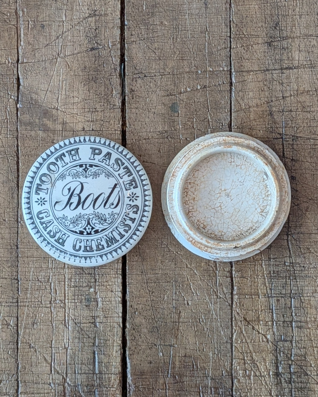 Boots Cash Chemists Tooth Paste Lidded Pot, c1880-1900