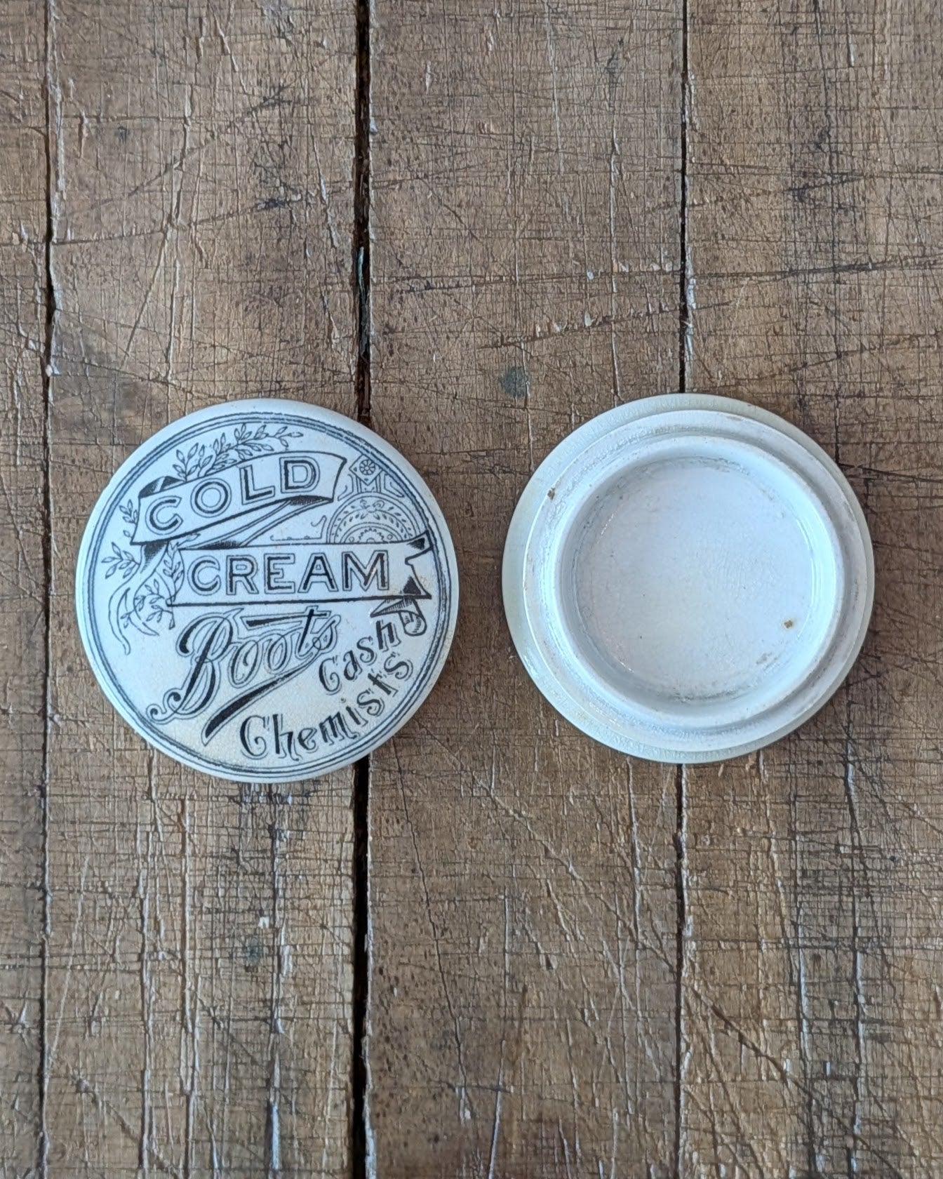 Boots Cash Chemists Cold Cream Lidded Advertising Pot