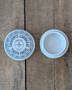Calvert's Carbolic Tooth Paste Ironstone Lidded Advertising Pot