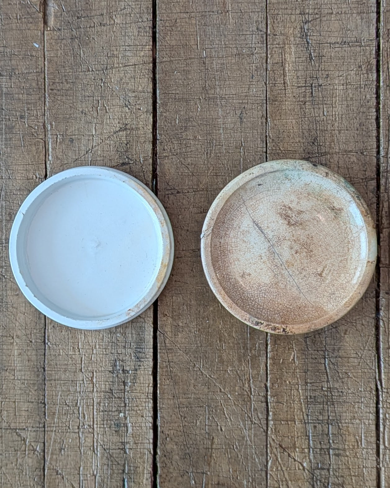 American Dentifrice Ironstone Lidded Toothpaste Pot