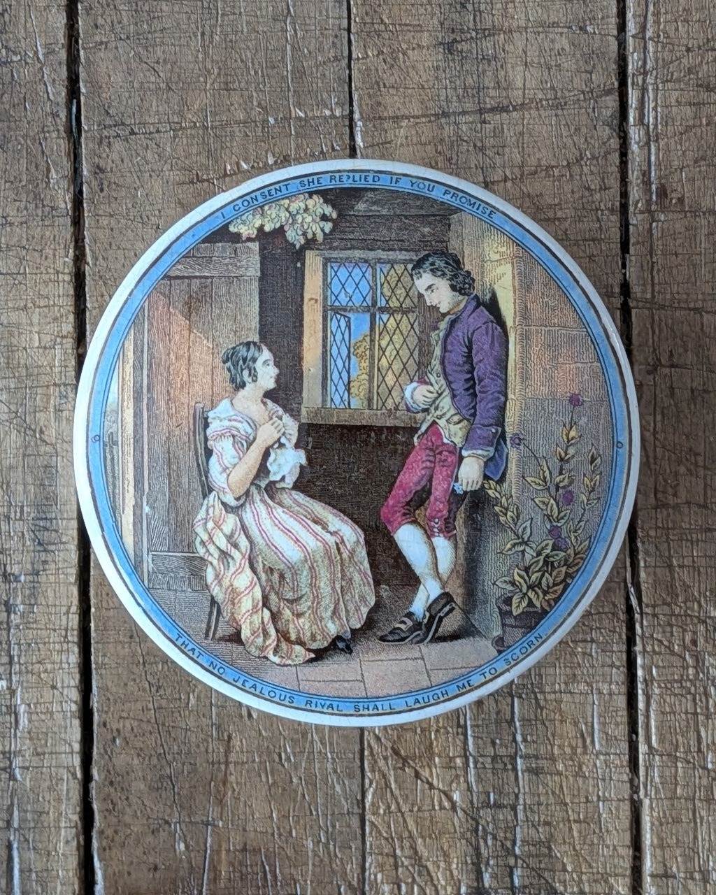 Prattware Lidded Pot "The First Appeal"