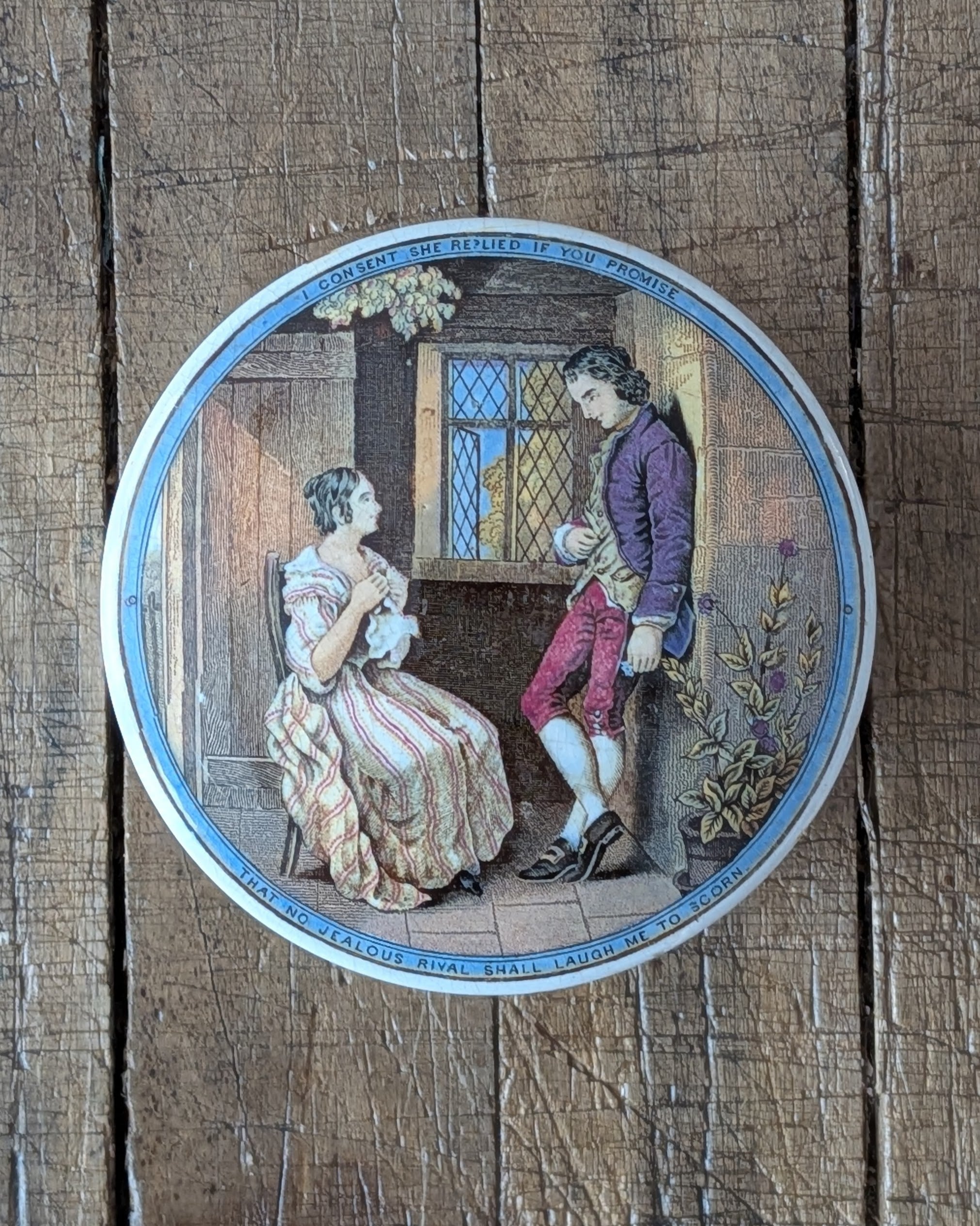 Prattware Lidded Pot "The First Appeal"