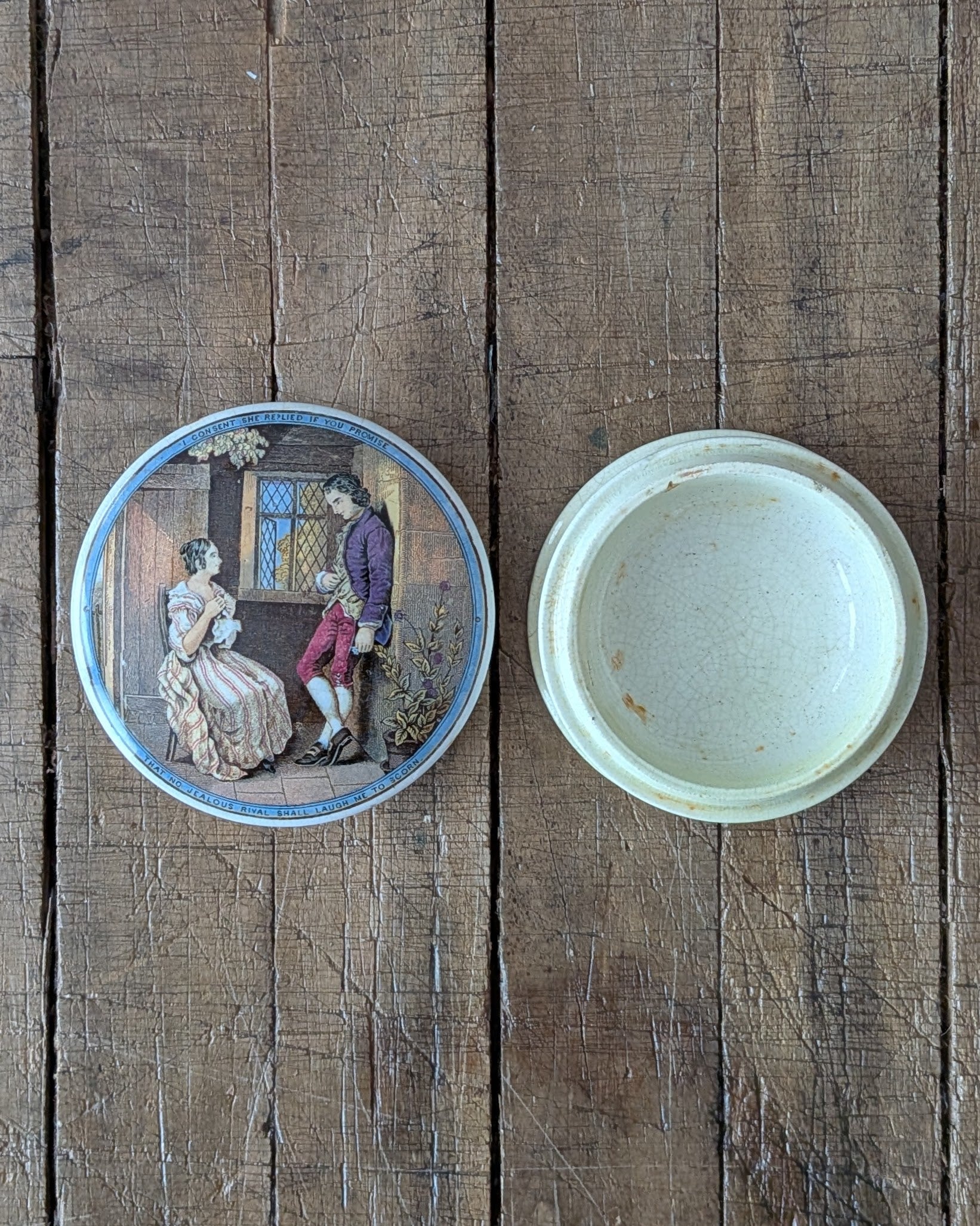 Prattware Lidded Pot "The First Appeal"