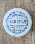 Rowland's Otto of Rose Cold Cream Ironstone Lidded Pot