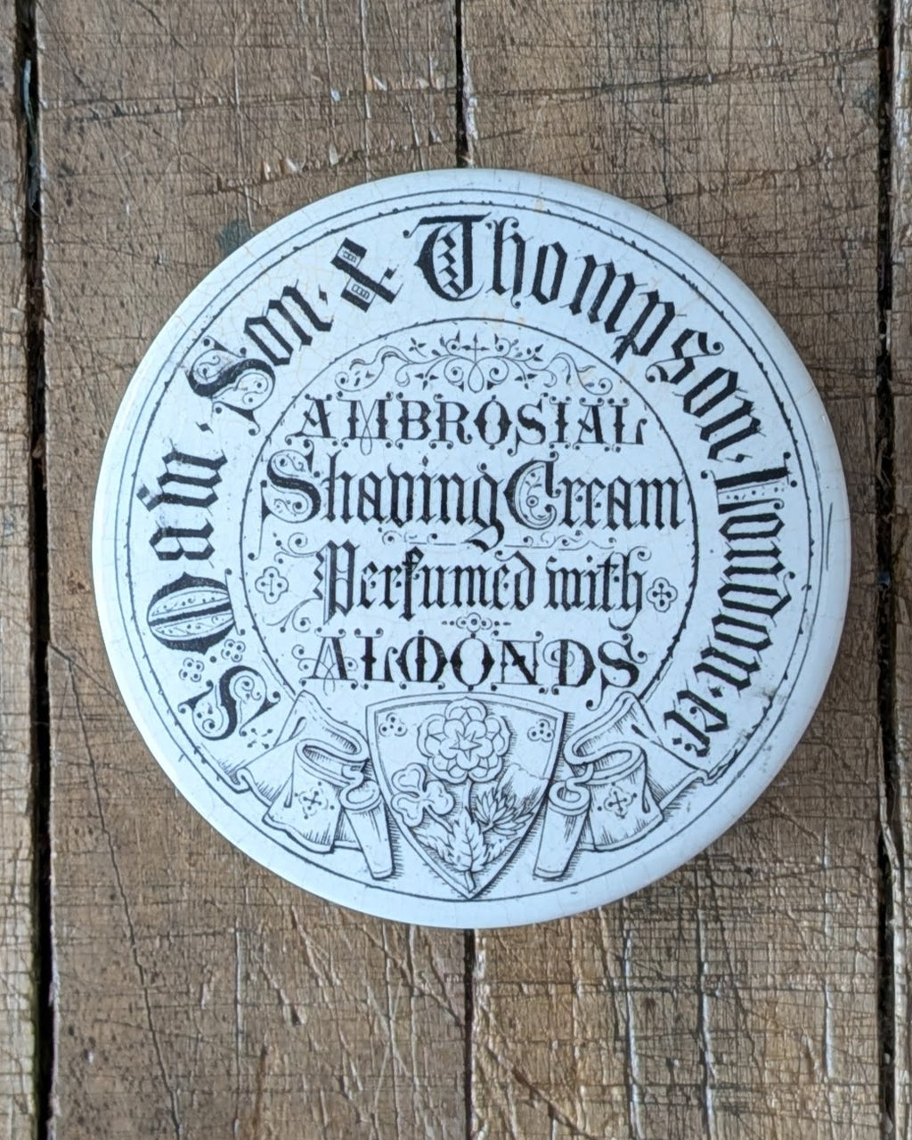 S. Maw, Son & Thompson Ambrosial Shaving Cream Lidded Pot