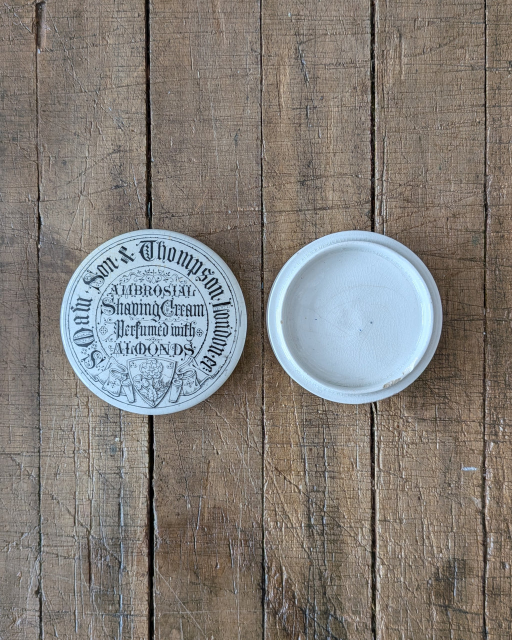 S. Maw, Son & Thompson Ambrosial Shaving Cream Lidded Pot