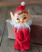 Vintage Red Knee Hugger with Fur Collar