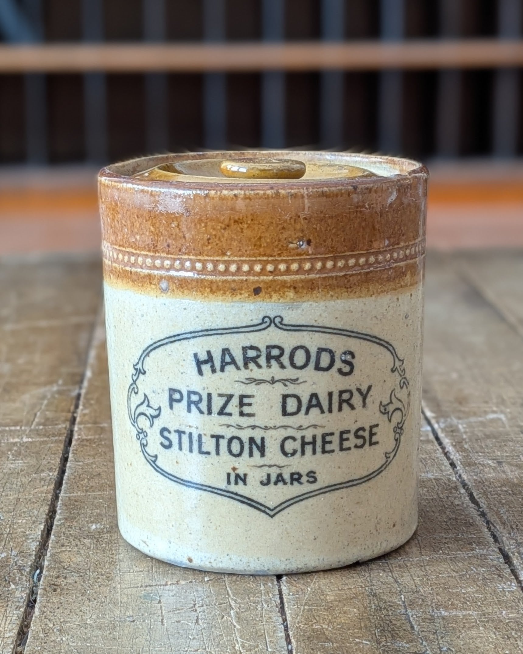 Harrods Prize Dairy Stilton Cheese Pot with Lid